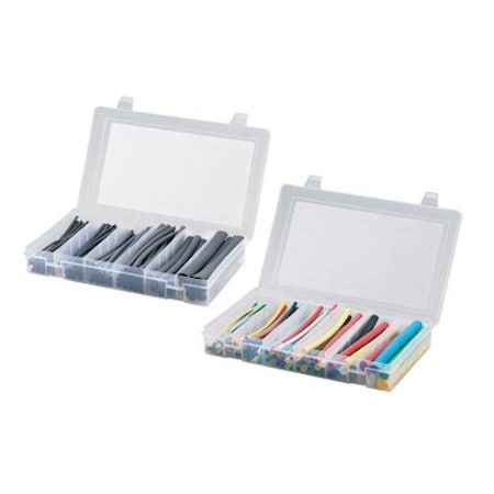 Panduit Heat Shrink Tube Kit, Dual Wall, Thin Wall, 2:1 I.D. Shrink Ratio, Black, 6 in KP-HSTT1